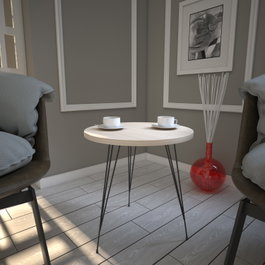 Hanah Home Mesa Auxiliar Sandalf - Roble